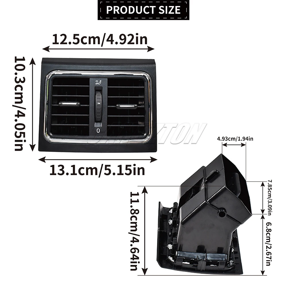 New For Skoda Octavia MK2 913 Rear Air Conditioning Air Vent Center Armrest AC Grille Diffuser Panel 1ZD819203 car accessories