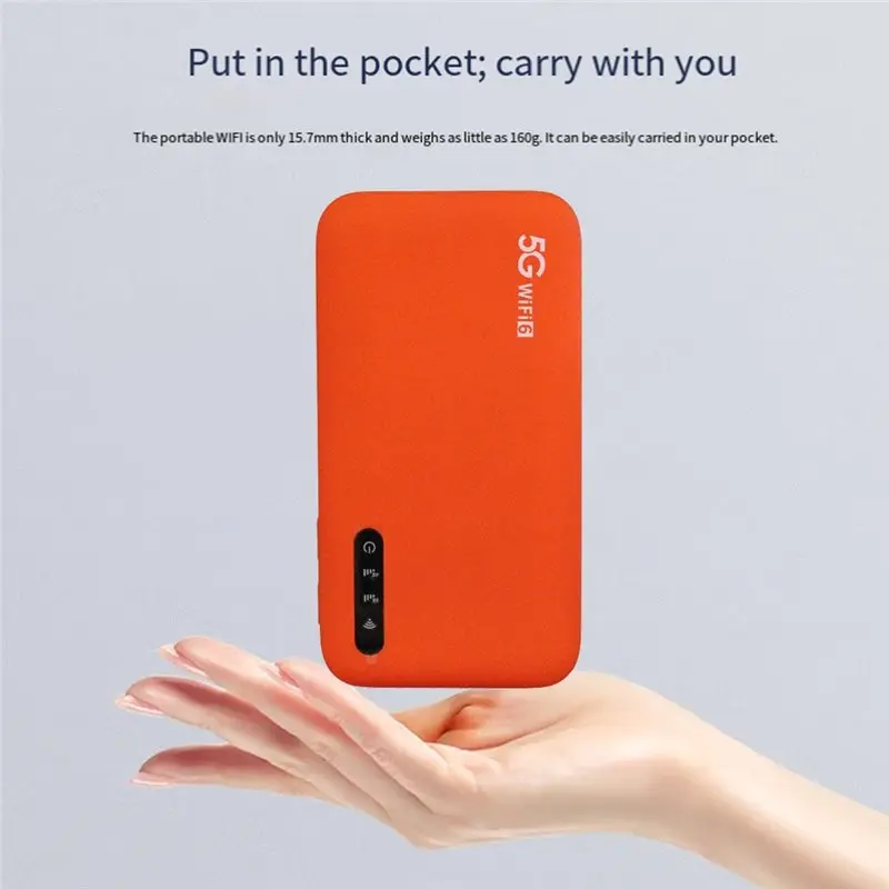 Ingenious-High Speed Wifi6 Dual Band Portable Router 5G Mobile Hotspot Travel SIM Card Slot Support 16 Device Connections