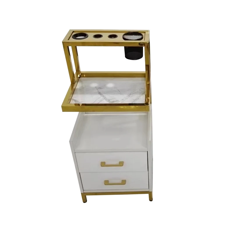 Heavy Duty Black&Gold Barber Equipment Beauty Salon Cabinet Barber Station