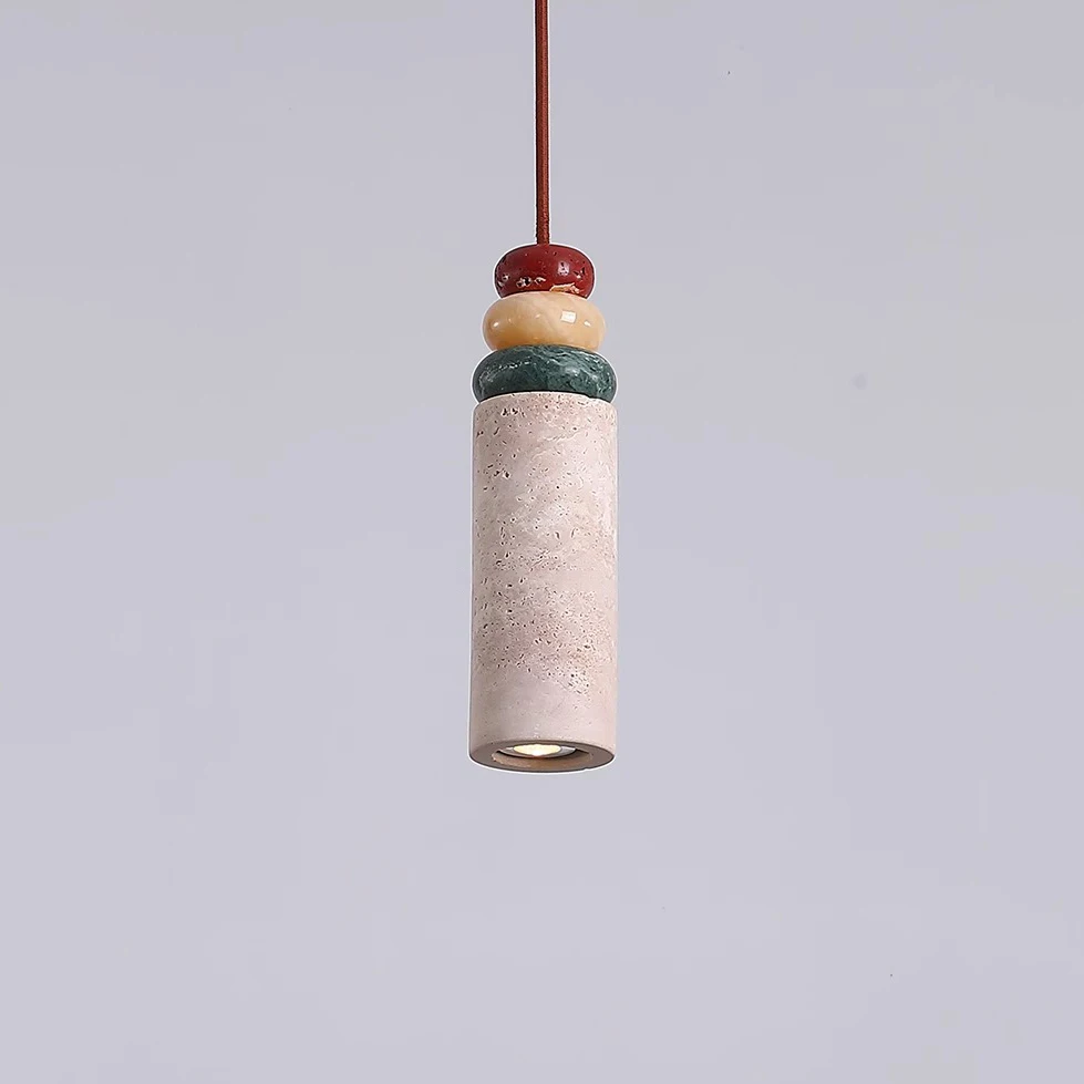 

Wabi Sabi Pendant Light Bedroom Bedside Chandelier Yellow Cave Stone Hanging Lamp Small Hanging Light Retro Decor Home Lighting