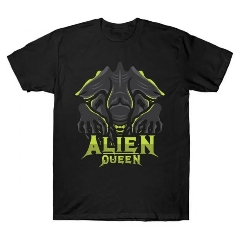 Alien Queen 0410 Sci-Fic Gift T-Shirt Weyland Xenomorph Yutani 100% cotton Short Sleeve  Graphic clothes All size tops S-6XL