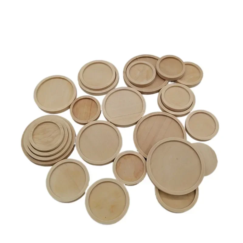 10pcs Wood Circles for Crafts, Unfinished Blank Wooden Rounds Slice Wooden Cutouts for DIY Crafts Christmas Decor