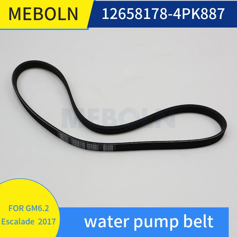 12658178 4PK887 Water Pump Belt Serpentine Drive Belt Accessory Belt Replacement for Cadillac Escalade 6.2 V8 2017 Engine  Parts