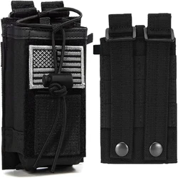 Radio Pouch Tactical Holder Case Holster Bag Military Heavy Duty for Two Way Walkie Talkies Outdoor Sports Adjustable Storage