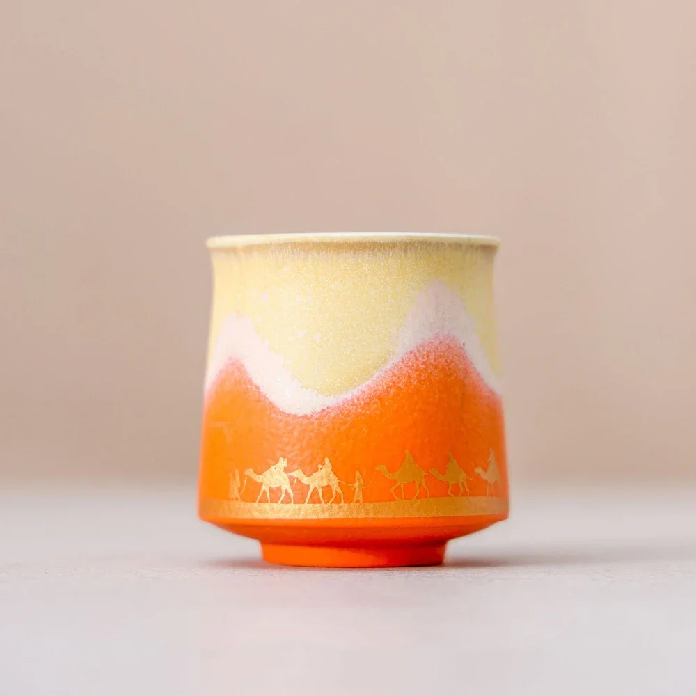 Tradition Ceramic Tea Cup Middle East Desert Camel Teacup Bowl Household Personal Master Cup Meditation Teaware Accessories