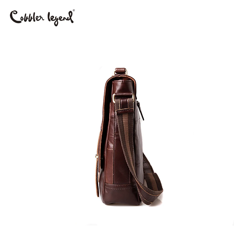 Imagem -06 - Sapateiro Lenda-bolsa de Couro Genuíno Masculino Bolsas Crossbody Marrons Bolsa de Negócios Retro Marca de Moda Universitária