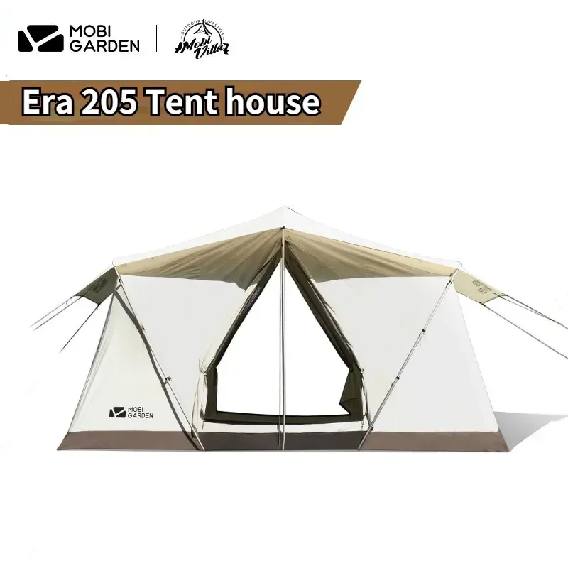 Mobi Garden Nature Hike Camping Tent Travel Outdoor 3-4 Person Tent Light Luxury Large Space Cotton Tent Camping Equipment 205