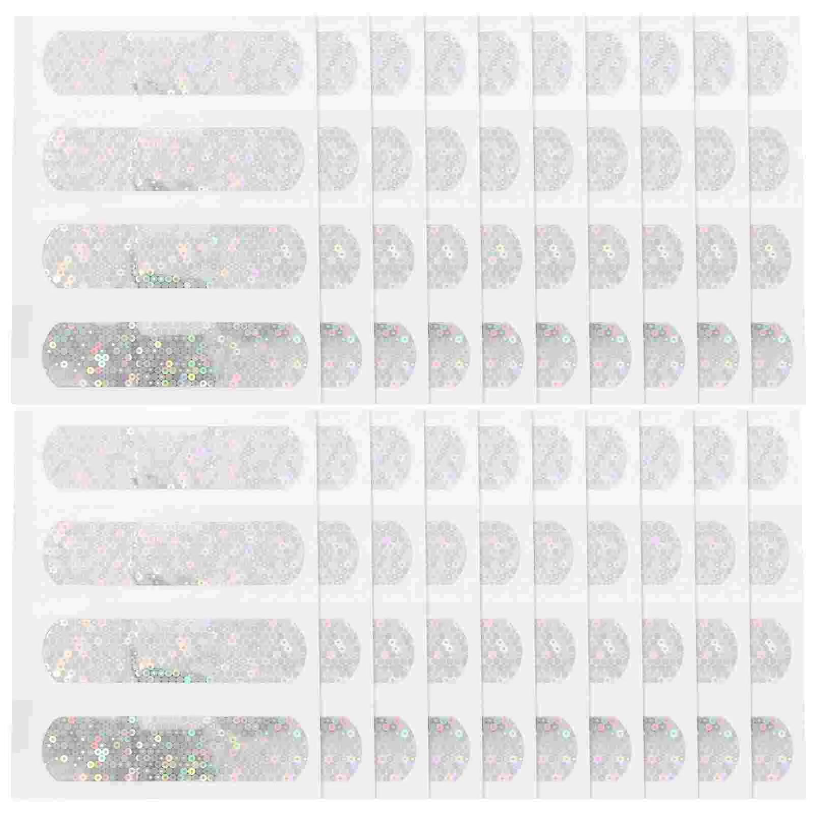 100 Pcs Stickers Nail Glitter Wound Breathable Care Patch Flash Bandages Wounds Pvc Adhesive Small Travel