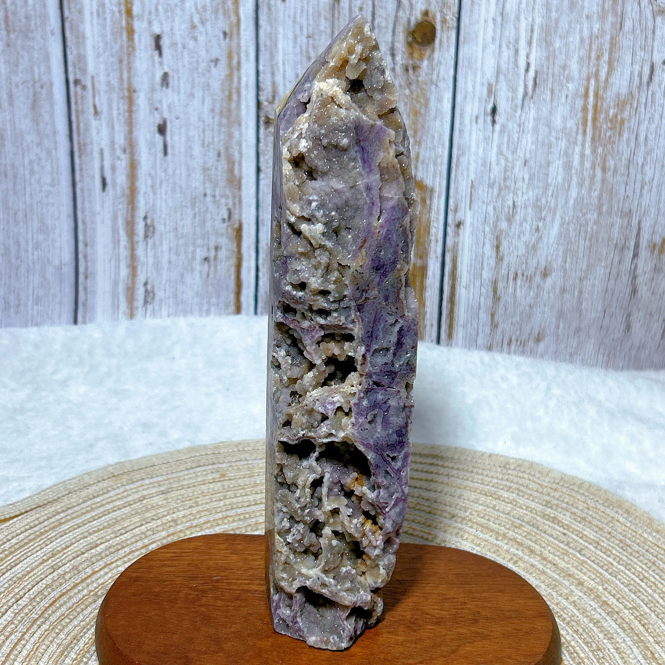 

Natural Crystals Purple Druzy Sphalerite Large Tower Point Gemstones Healing Mineral Energy Home Decorations Gift Ore