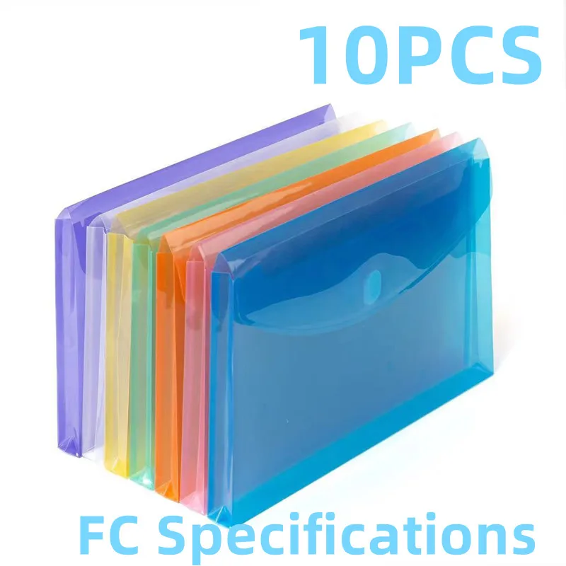 FC 10PCS File Storage Bag Student Storage Test Paper File Bag Folder Organizer