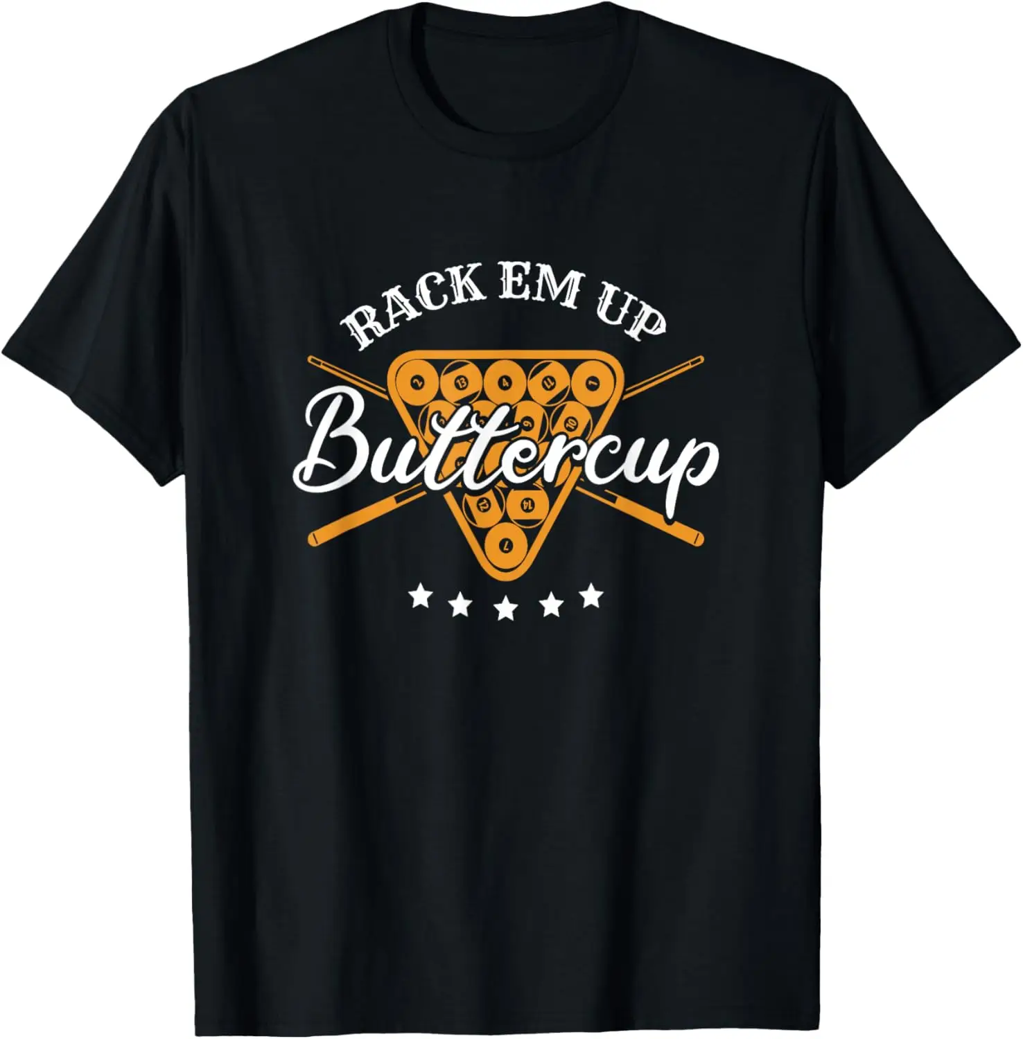 Rack Em Up Buttercup - تي شيرت فريق البلياردو