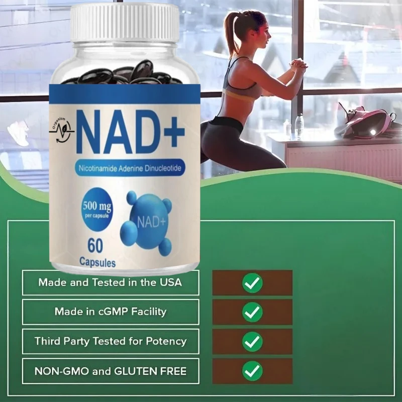 

500 мг капсул NAD+, никотинамид, аденон, динклеотд, повышение энергии, антивозрастная вспомогательная добавка для общественного здоровья и хорошо-боя