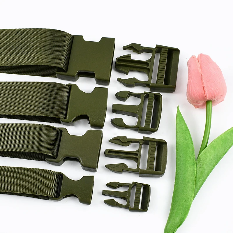 

1-5Sets 20-50mm ArmyGreen Nylon Webbing Plastic Release Buckle Bag Strap Backpack Belt Car Safety Belts DIY Sewing Accessories