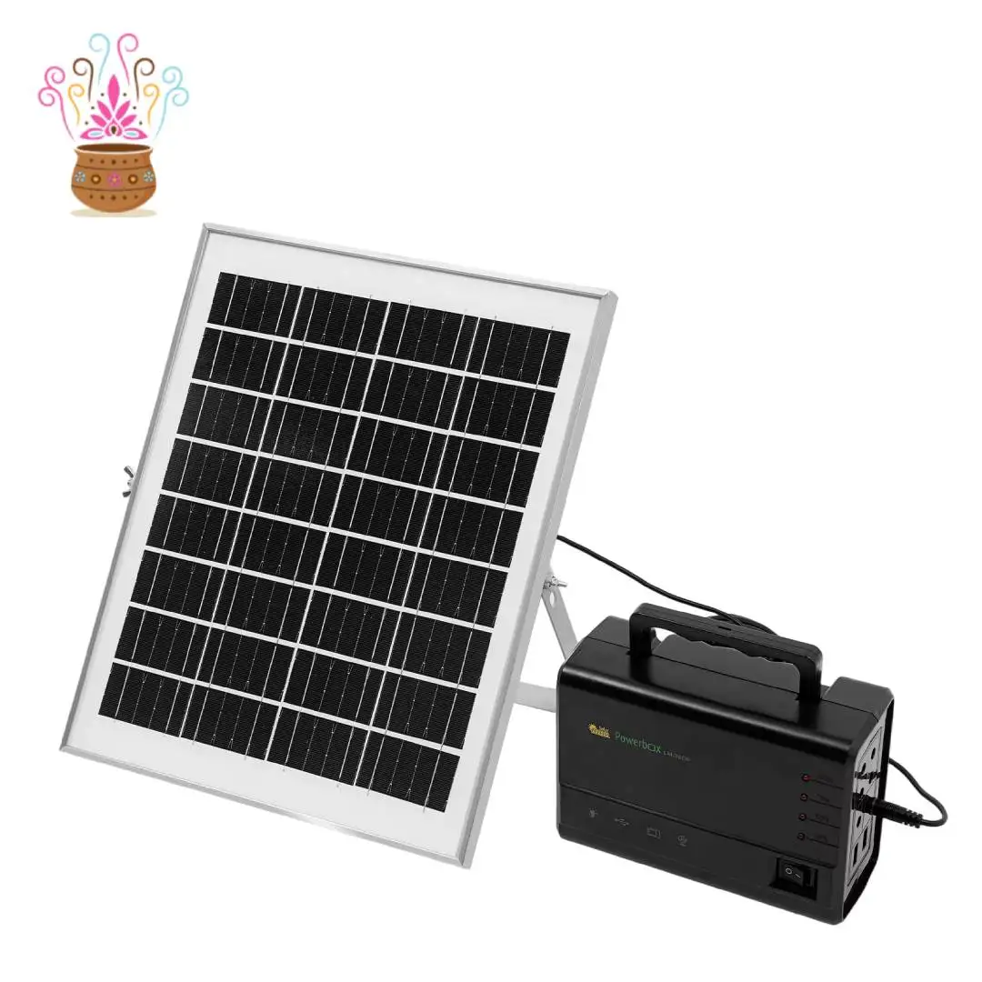 Solar Inverter 110-240V Wide Voltage IP65 Waterproof Solar Panel 4 Dimmable LED Bulbs Portable Solar Generator Multi Port USB 12V Output Solar Power Station For Camping Outdoor Work Home Power Outage