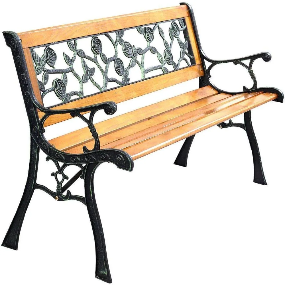 

Garden Bench Patio Bench Porch Bnech Chair Deck Hardwood Cast Iron Love Seat