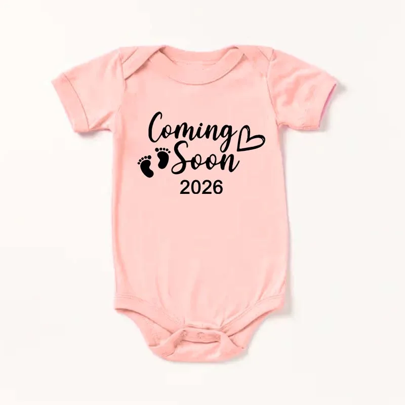 رومبير للأطفال الأولاد والبنات بأكمام قصيرة مضحك قريبًا 2026 ملابس مطبوعة بحروف لحديثي الولادة بدلة للأطفال الرضع