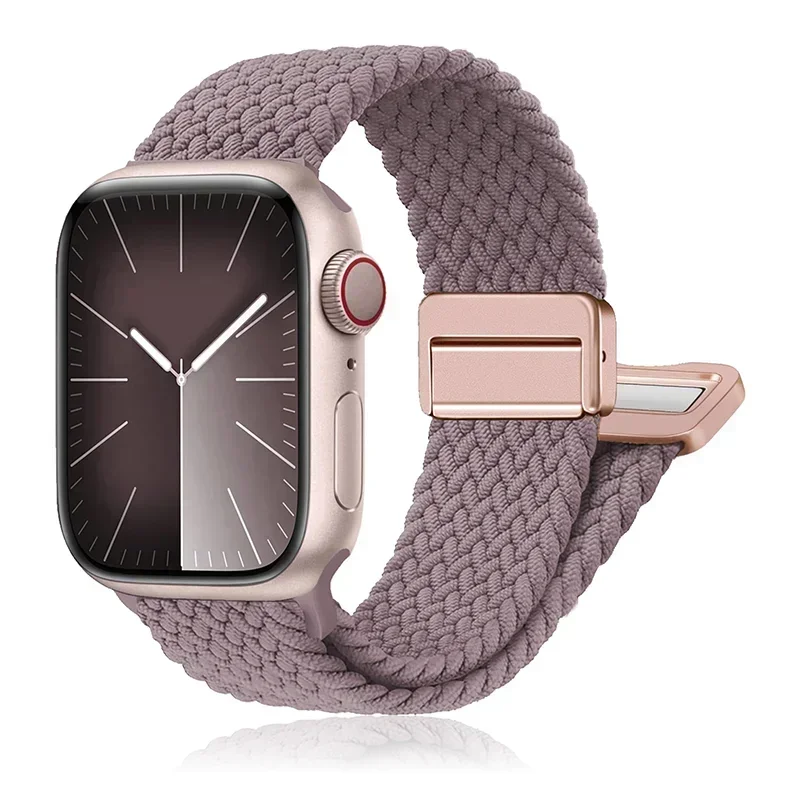 Geflochtene Schleife Magnetschnalle Band für Apple Watch Armband 45 mm 42 46 mm Ultra 2 49 mm 44 mm 41/40 mm Armband Serie 10 9 7 SE 6 8 5 4
