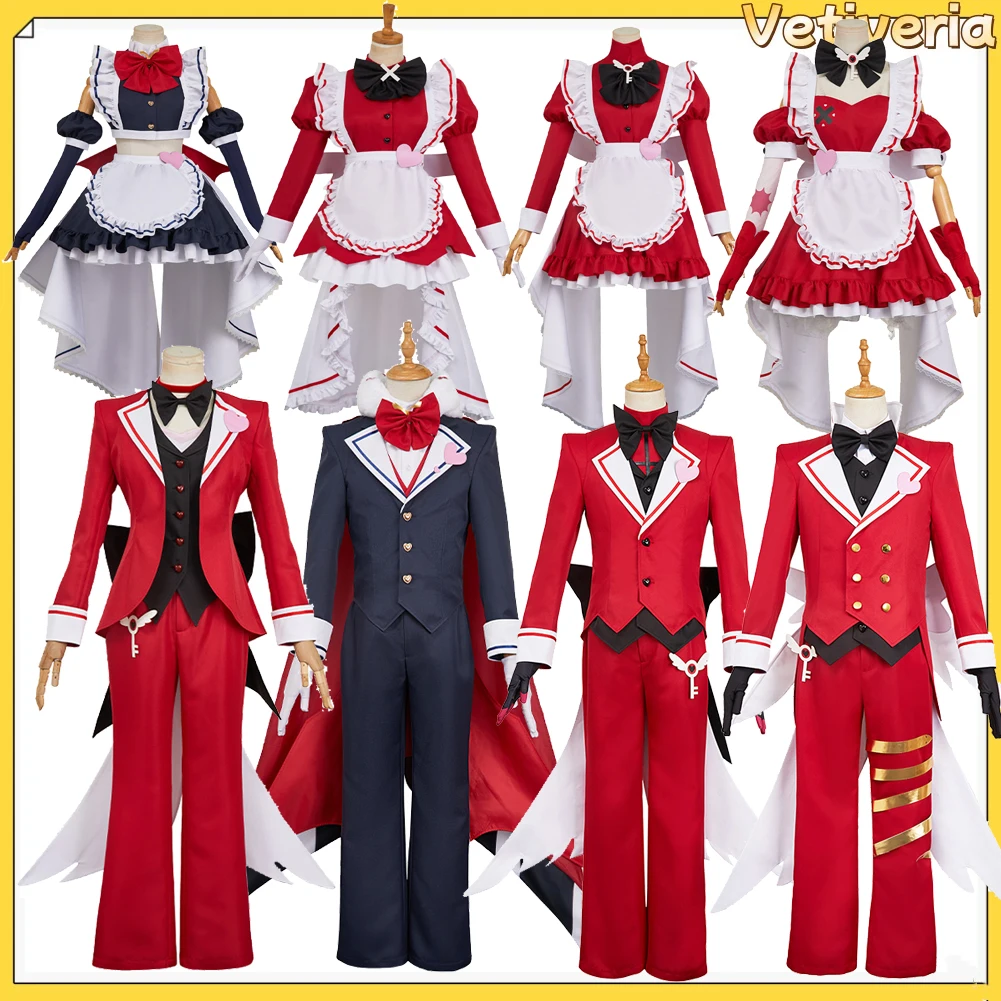 كارتون فندق الكبار المخملية ألاستور لوسيفر كاميلا تشارلي الملاك شيري فالنتينو الرجال النساء تأثيري حلي هالوين البدلة #1