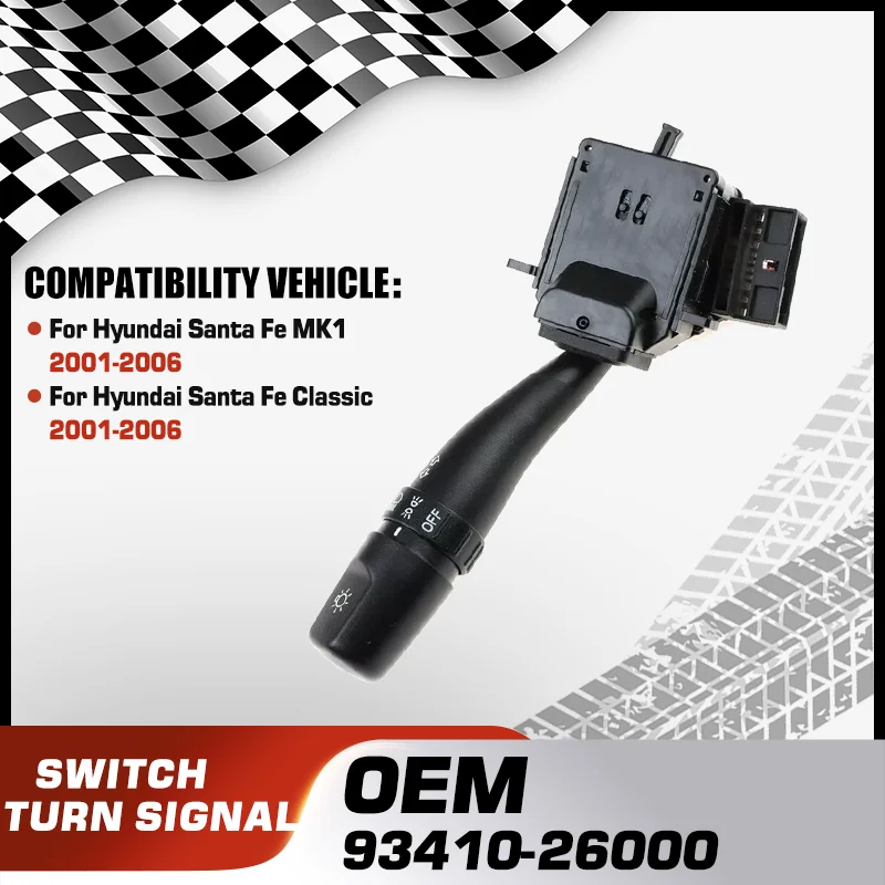 

Car Turn Signal Headlamp Combination Switch For Hyundai Santa Fe SM MK1 2001-2006 Hyundai Santa Fe Classic 2001-2006 93410-26000
