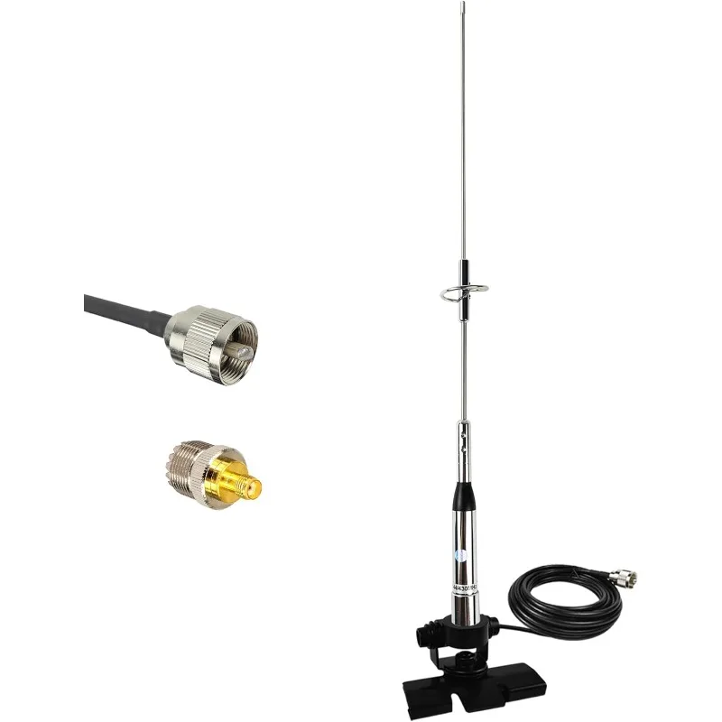 

NAGOYA NL-770S Vehicle Mobile Ham Radio Antenna UHF/VHF with Pl259 To So239 Cable & Base Clip for Car Truck Ham Radio Amateur
