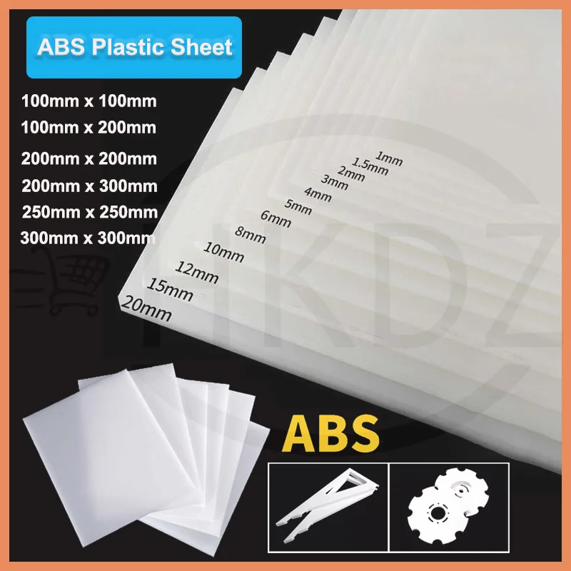 

White ABS Plastic Sheet DIY Crafting Plate Thermal Forming Plate Panel Plastic Sheet for DIY Projects Panel for Craft