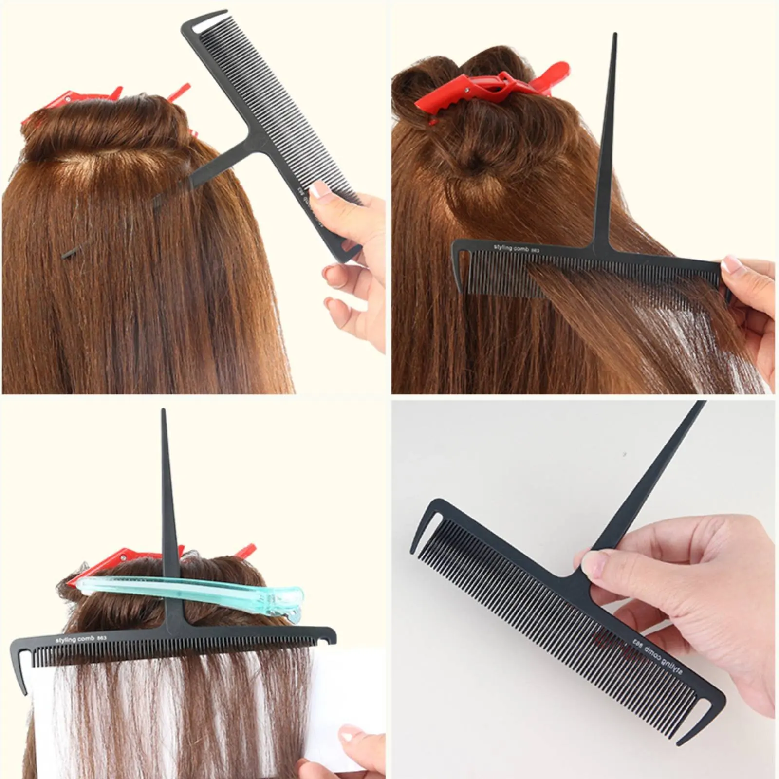 Balayage Comb Fine Tines Curved Balayage Comb Multi-Functional Sturdy Material for DIY Hobbyists