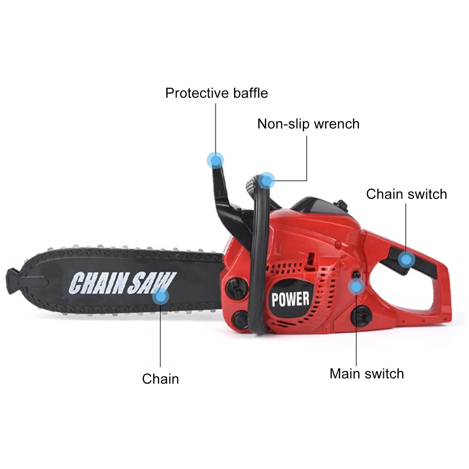 Big Size Electronic Chainsaw Toys Rotating Chainsaw Realistic Sound Power Tool House Play Toys Repair Tools Toys For Kids Gifts