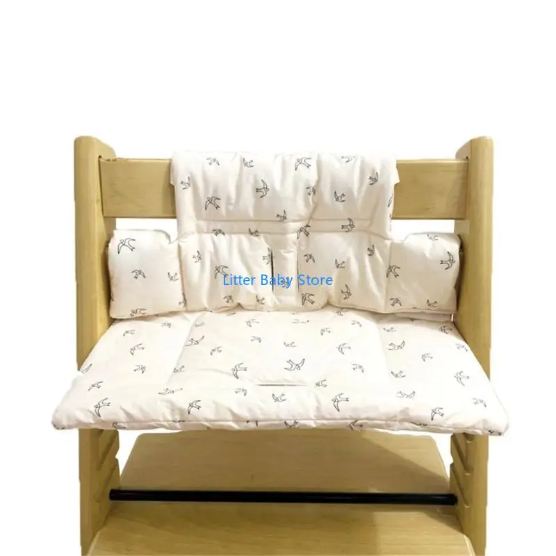 وسائد الكراسي العالية N80C برسومات غطاء مقاعد قطني غطاء مقاعد أطفال برسومات وسائد ناعمة للأطفال الرضع