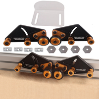 Bearing Roller Feeder Aluminum Alloy Feather Loc Board for 19/30/75Type T-tracks Table Saw Feeding Safety Propelling Tool