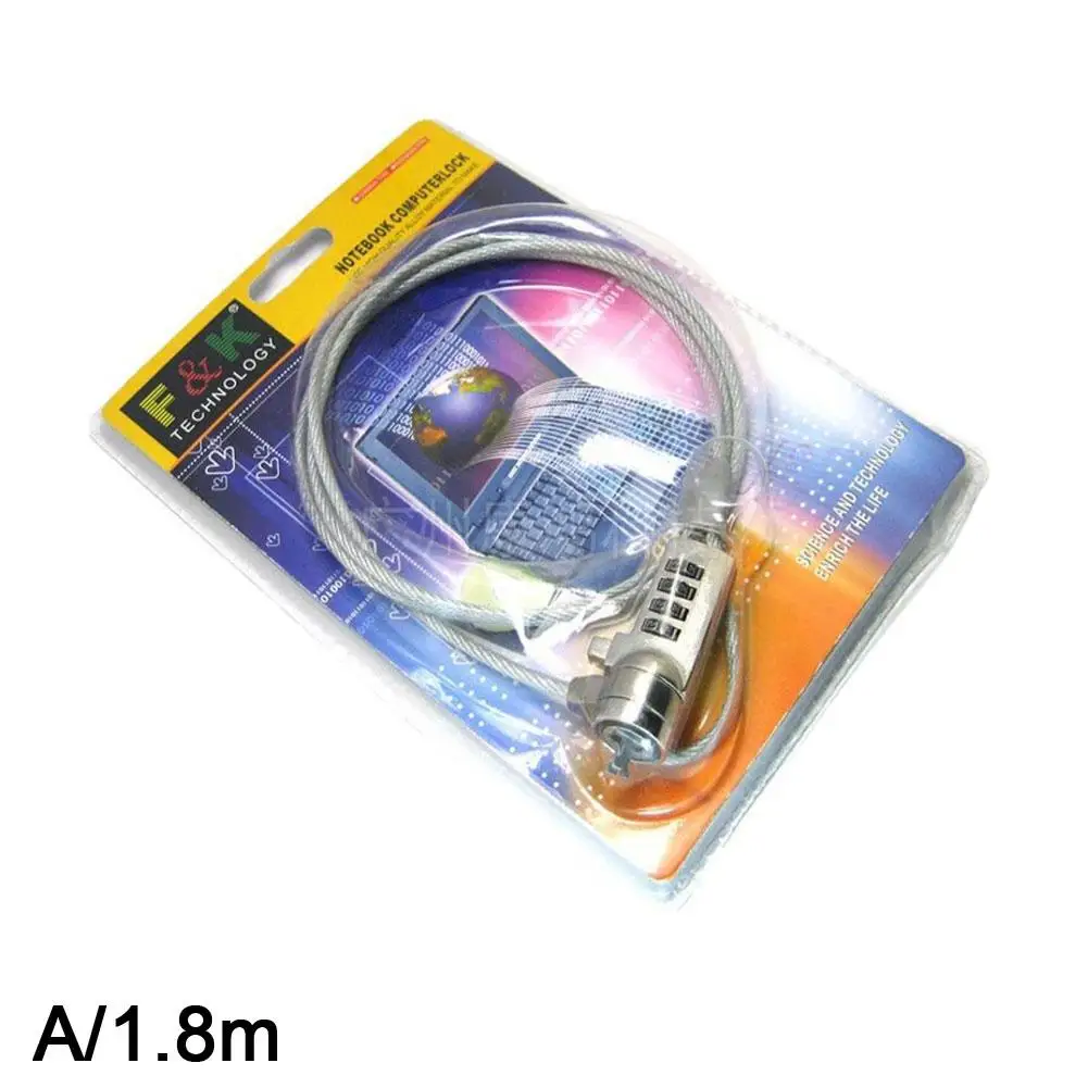 Cable de seguridad antirrobo para ordenador portátil, cadena Universal de alta calidad con contraseña de 4 dígitos, 1,8 M, L3Y2