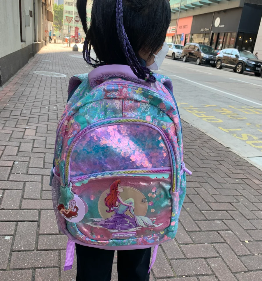 Disney Mermaid Ultra Light School Bag Burden-Reducing Schoolbag Large Capacity School Bag Pencil Case Notebook Student Bag