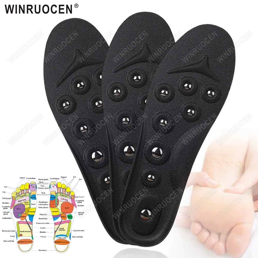 

Sport Magnetic Therapy Massage Insoles for Shoes Relaxation Foot Care Soft Shock Absorption Deodorant Running Slimming Cushion