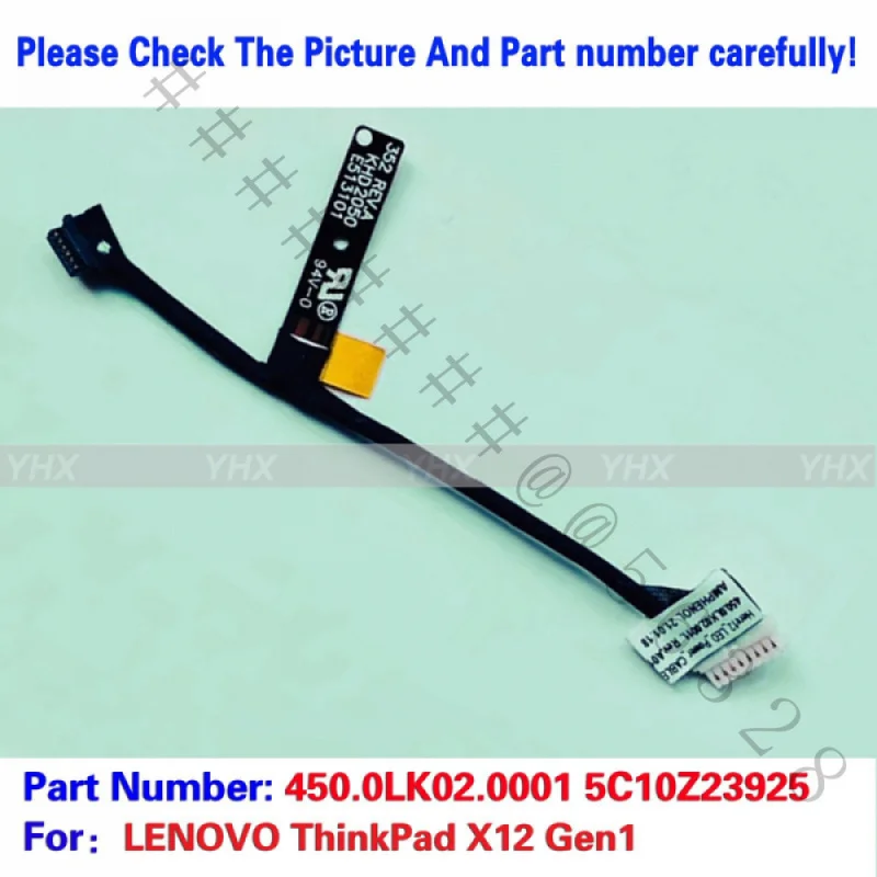 SSS+New On‑Board Power Connect Cable For LENOVO ThinkPad X12 Gen1 P/N 5C10Z23925 Laptop Replacement Repair Part