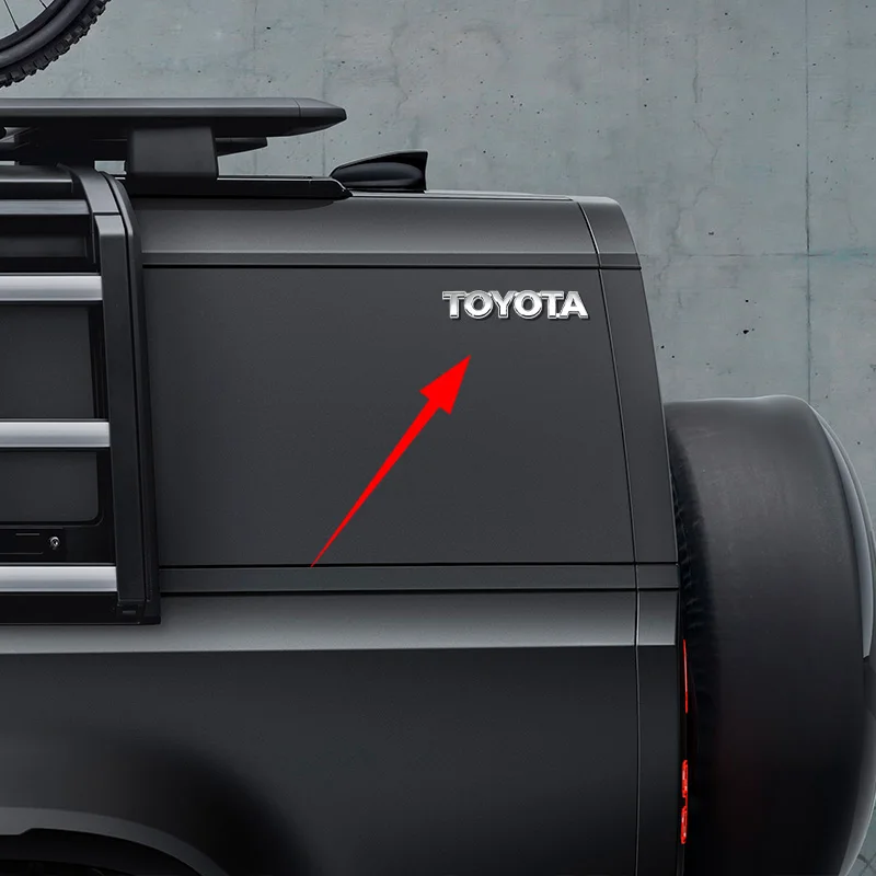 ثلاثية الأبعاد ABS لامعة أسود فضي رسائل جذع شعار ملصقات اكسسوارات السيارات تعديل لتويوتا كامري شر كورولا rav4 سيارة ملصق