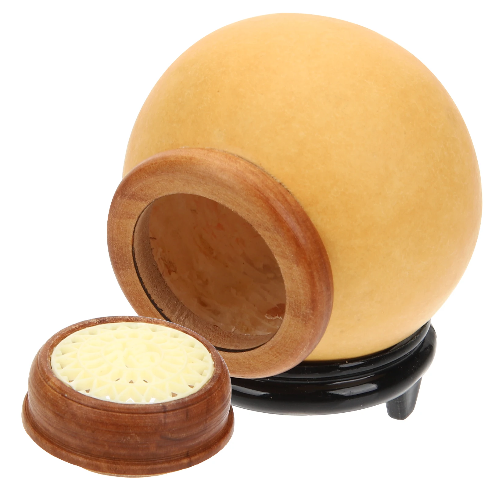 

Wooden Storage Jar Gourd Canister Premium Material Long Use Tea Beans Jewelry Smooth Surface Easy Clean
