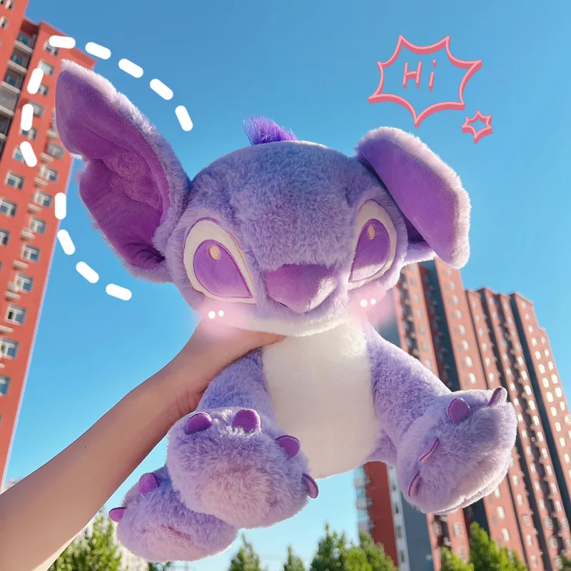 Disney-Jouet en peluche au point violet, beurre CAN et Stitch, chiffon au beurre, cadeau de vacances