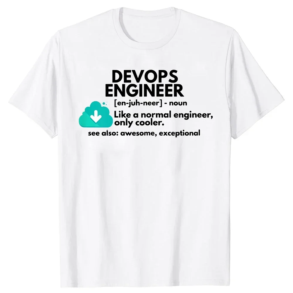 Graphic Cotton Streetwear Short Sleeve Birthday Gifts Summer Style T-shirt DevOps Engineer Definition Funny Engineering T Shirts