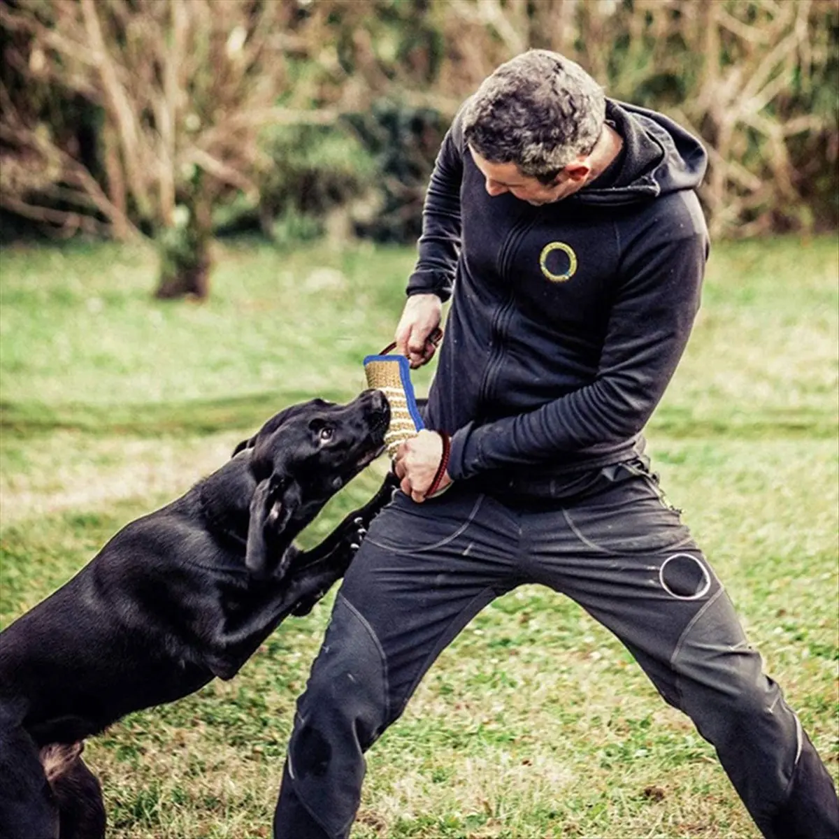 Reliable- Dog Training Bite Pillow Jute Bite Toy Dog Tug Toy Durable Dog Bite Sleeve Stick Training Equipment for Puppy Pet