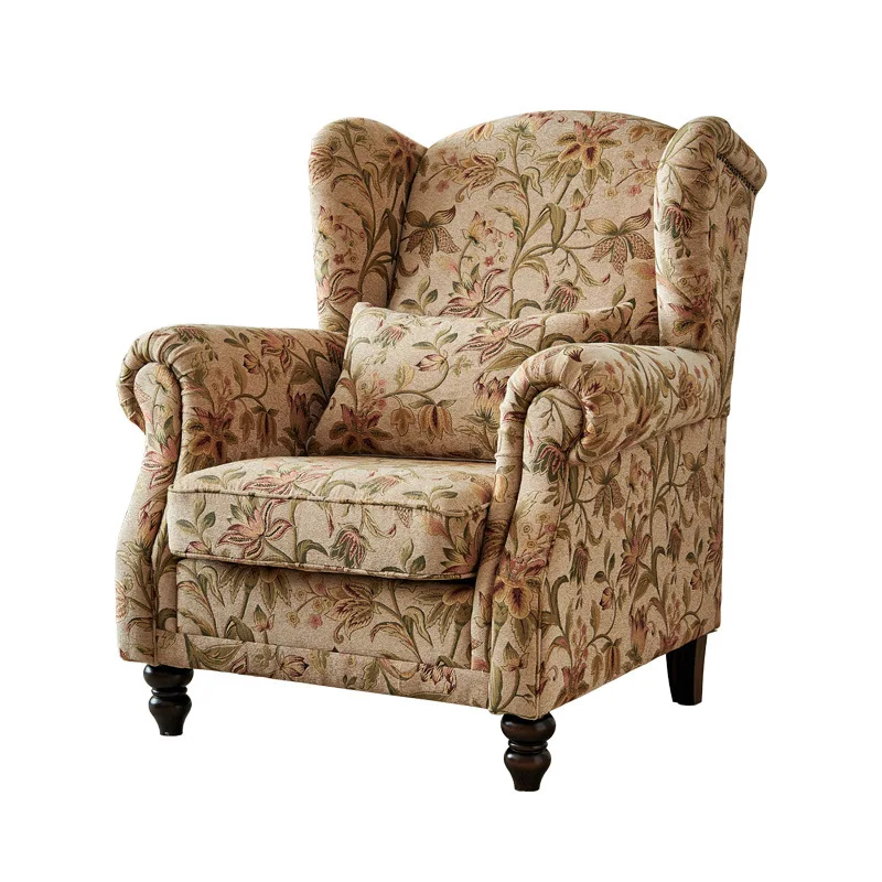 French retro single sofa American light luxury tiger chair living room balcony bedroom leisure chair