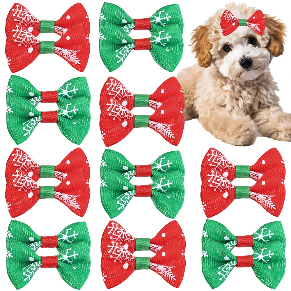 

30Pcs Fashion Christmas Bow Handmade Home Wedding Party Decor Bowknot Ribbons Christmas Tree Ornaments New Year Supplies