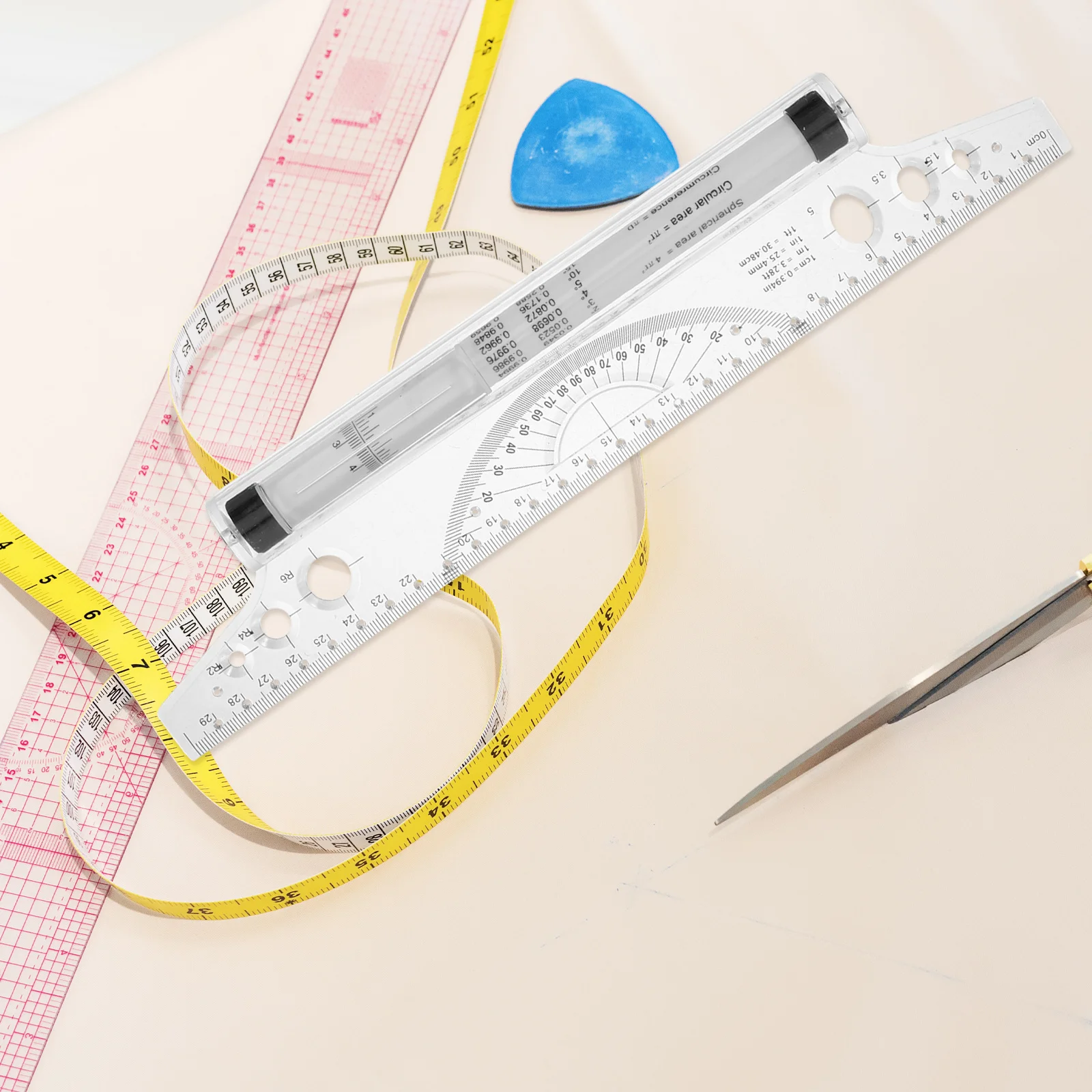 

Parallel Ruler Plastic Measuring Rolling Ruler For Drawing Design Angle Measurement Multi-Purpose Drafting Tool Students