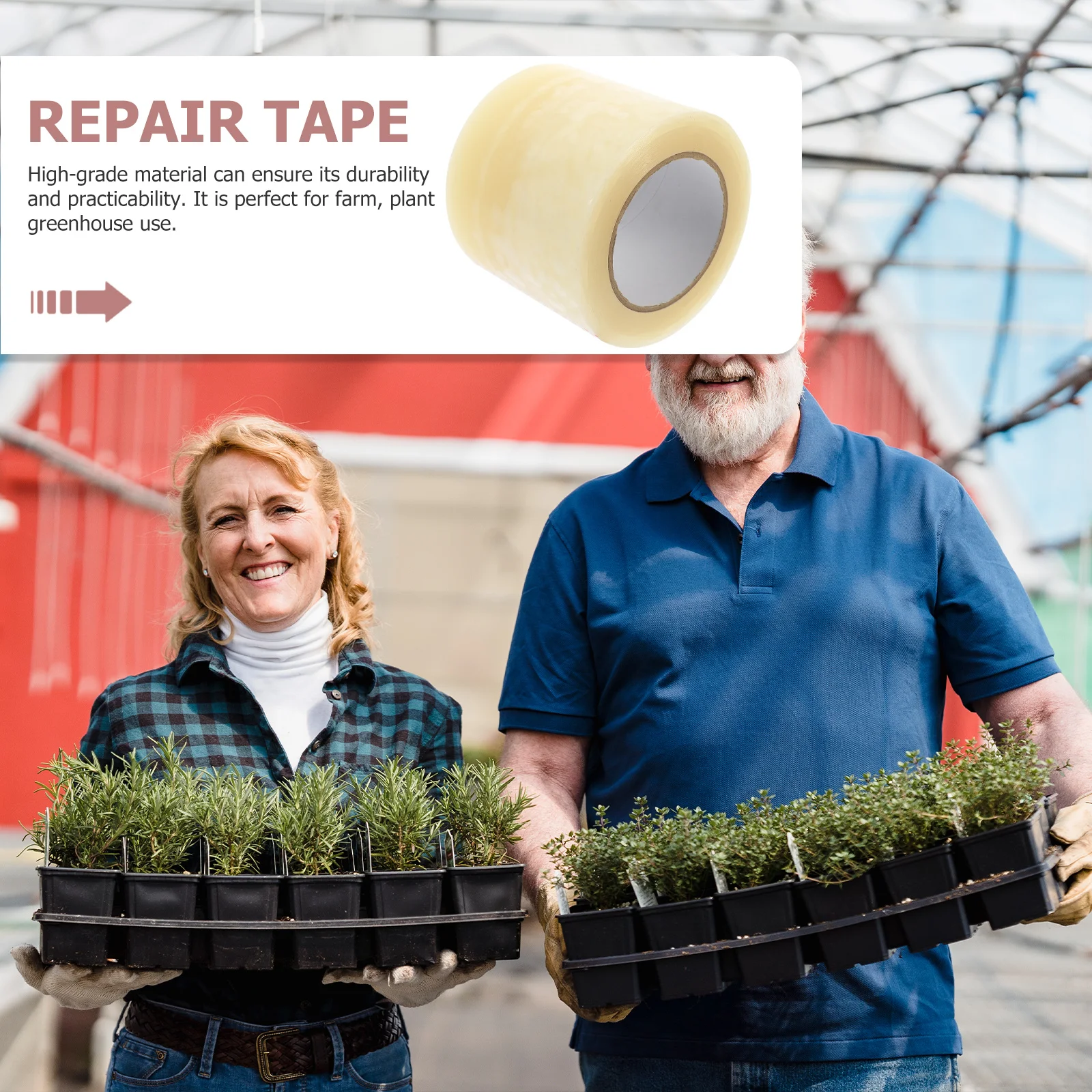 Cinta de Reparación para Invernaderos, Impermeable, Resistente a los Rayos UV, Parche de Sellado Duradero para Tiendas de Campaña, Lonas, Chaquetas, Muebles de Vinilo, Plástico para Invernaderos