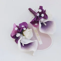 Boutonniere And Wrist Corsag Wedding Supplies Wedding Flower Art Simulation Flower Business Celebration Opening Guests 523