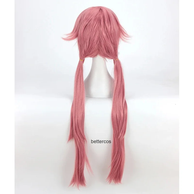 المستقبل يوميات يونو غاساي شعر مستعار تأثيري 80 سنتيمتر طويل الوردي مستقيم مقاومة للحرارة شعر مستعار اصطناعي + غطاء شعر مستعار