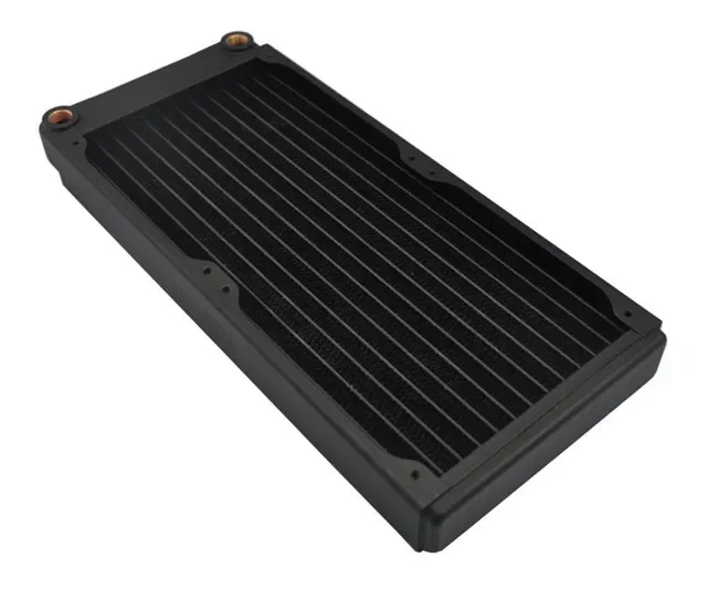 Aluminum / Copper Material 480mm Pc Water Cooling Radiator