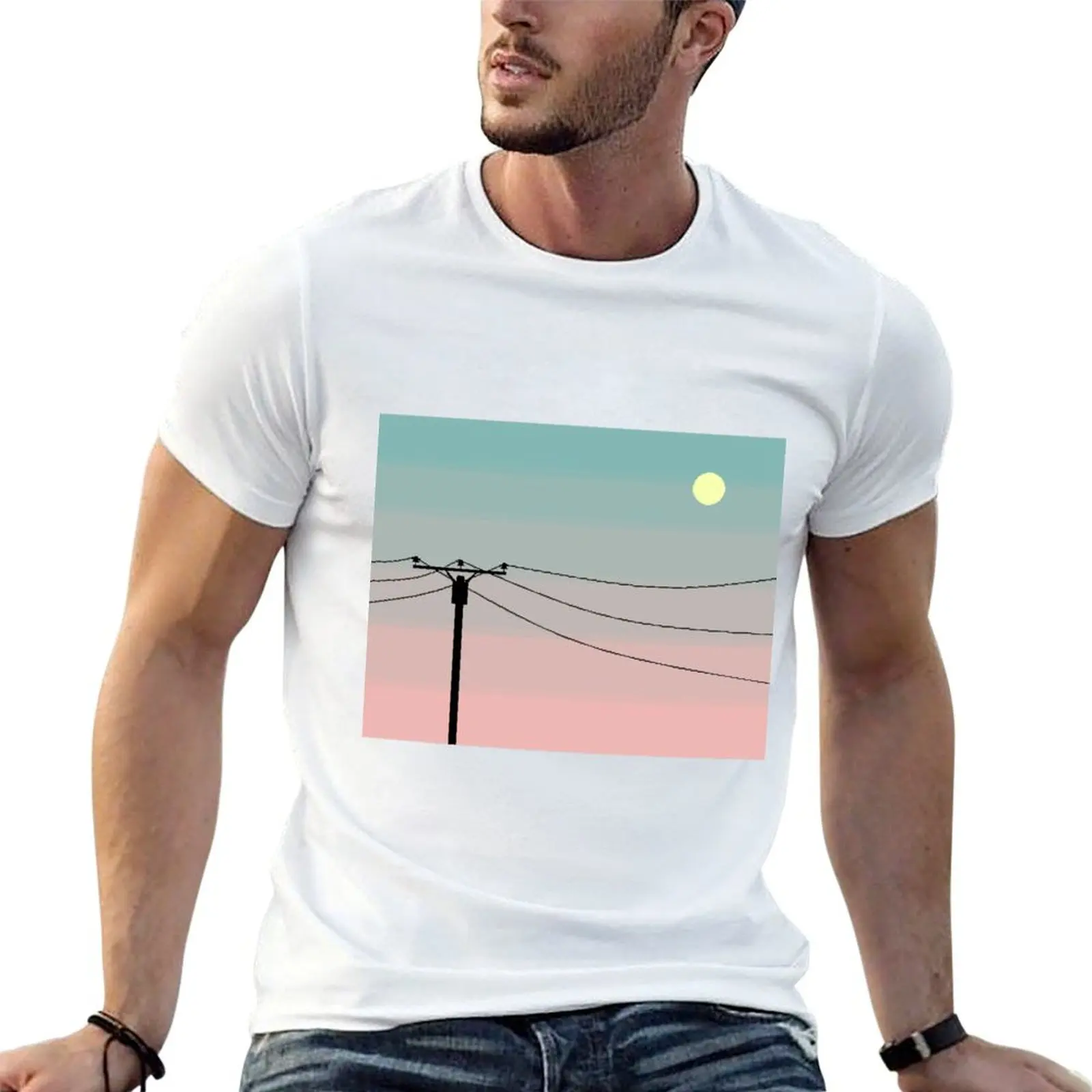 Coral Sunset T-Shirt man t shirt heavy cotton graphic t shirts for man man t shirt graphic T-shirt