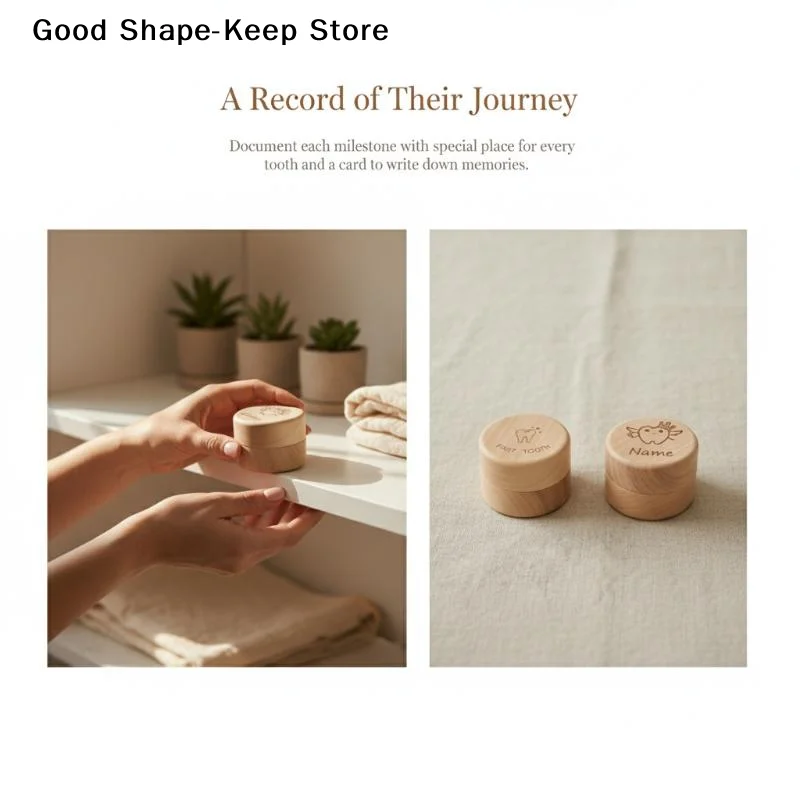 dailyKids Tooth Fairy Box 1Pcs Unfinished Wooden Baby Teeth Keepsake for Children Memory Storage Gift IdeaDaily products