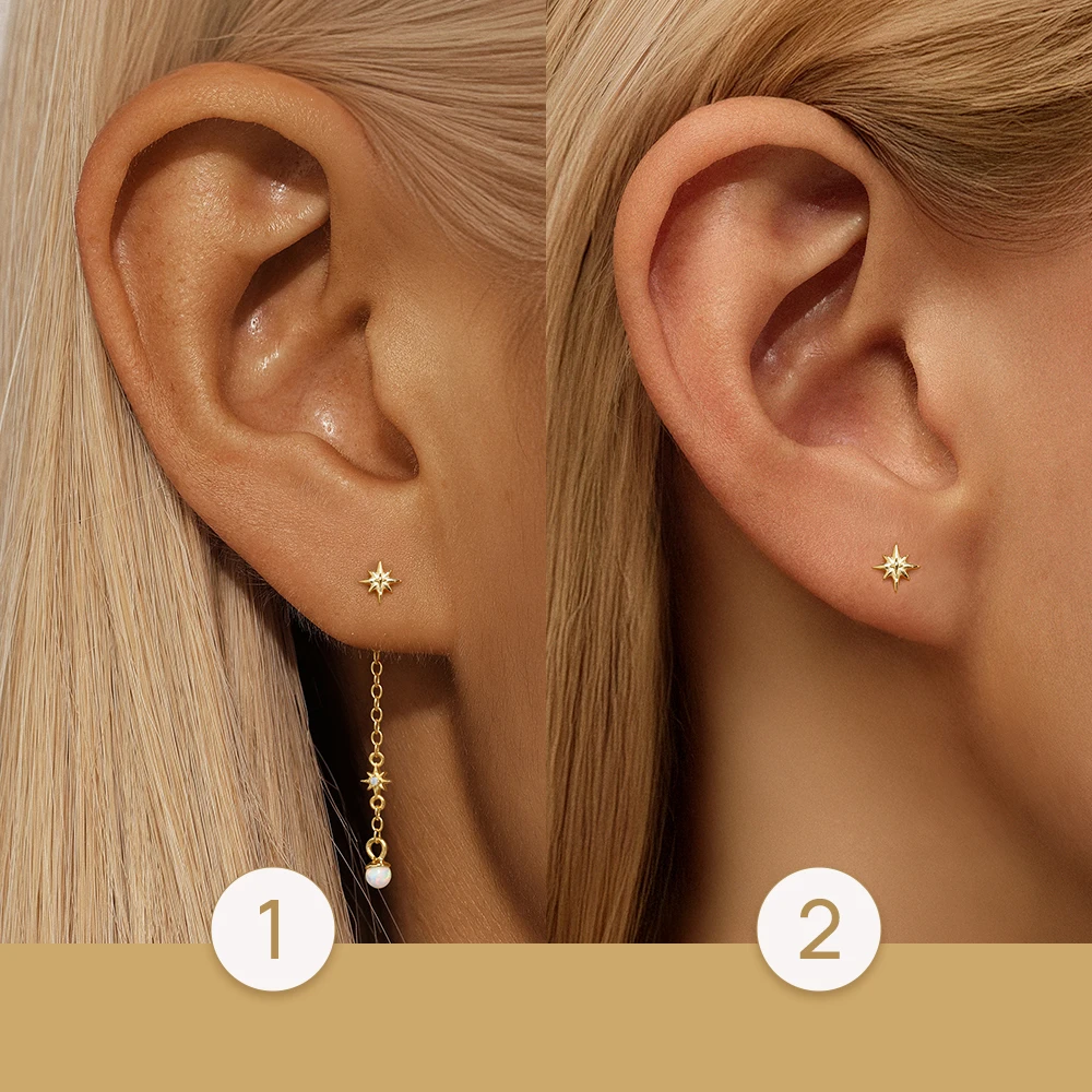 CANNER 1 قطعة 925 فضة ثمانية م - مراجعة Opal Earrings Dangle وسعره