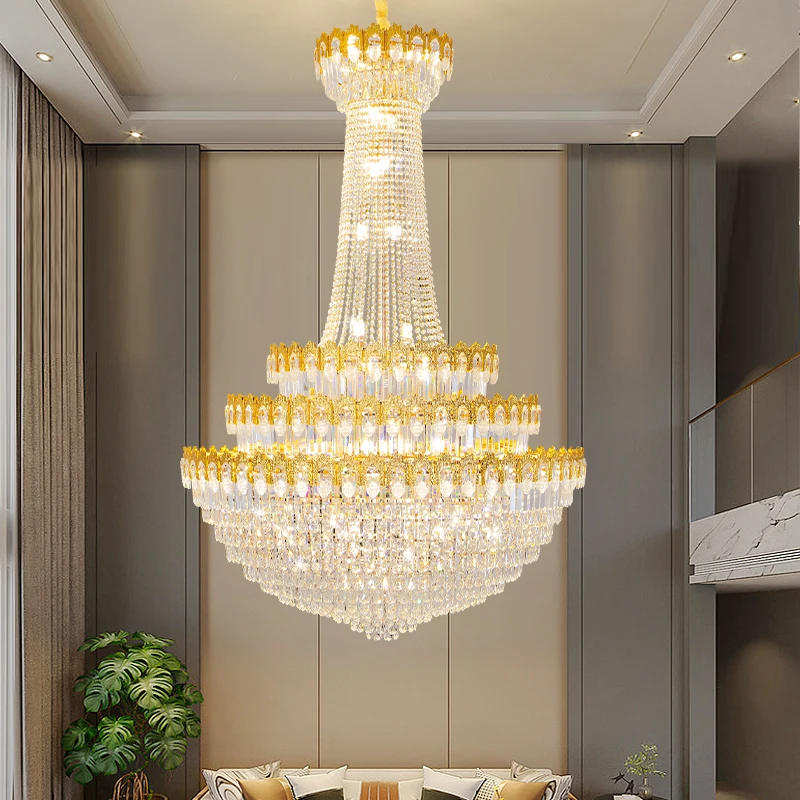 

Crystal Chandelier Living Room Main Light French 2024 New High-End Atmospheric Light Luxury Bedroom European Luxury Hall Lamps