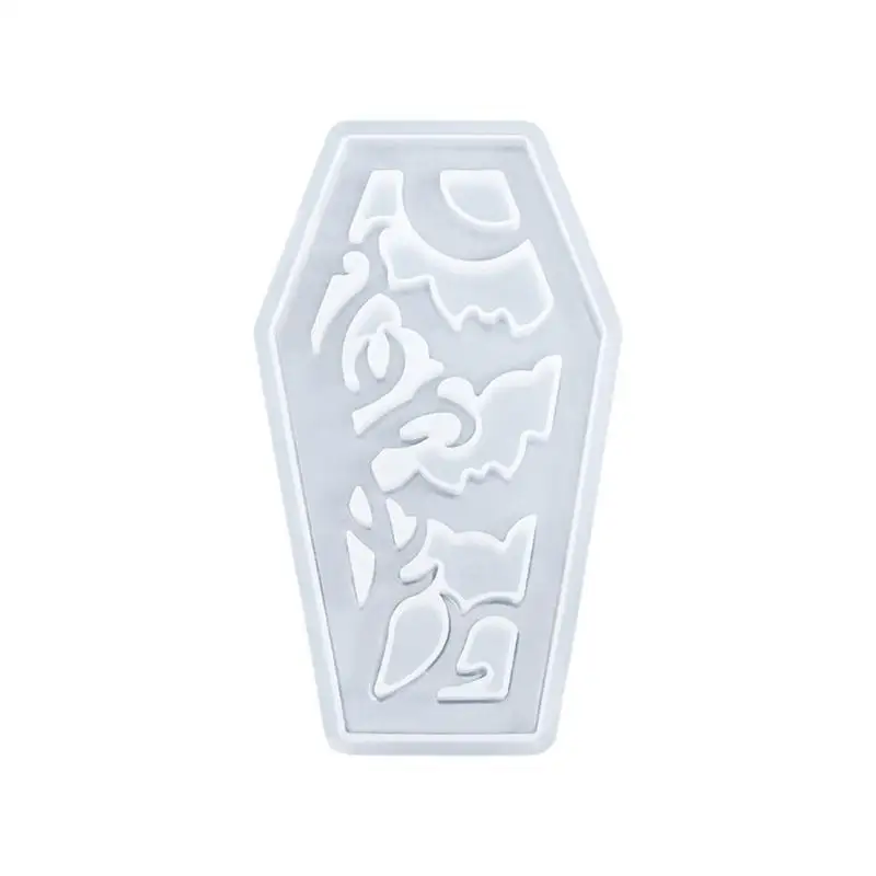 

E8BD Halloweens Silicone Coffin Mould Detail Designs for Lamp Shade Making